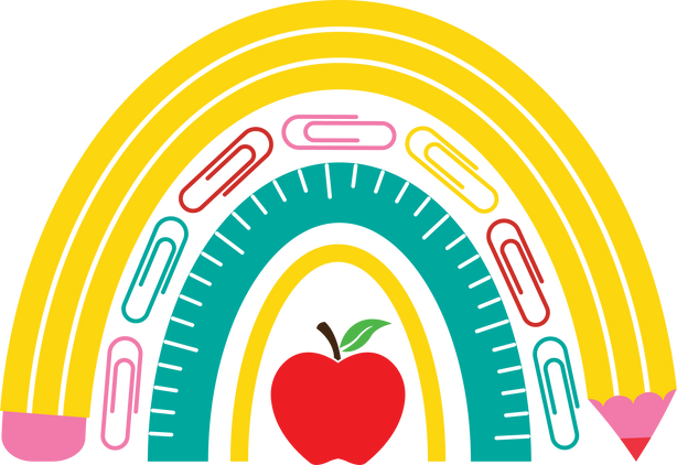 School Supplies Rainbow